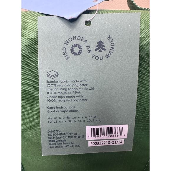 Embark Green Upright Zipper Close Lunch Bag New - Picture 11 of 12